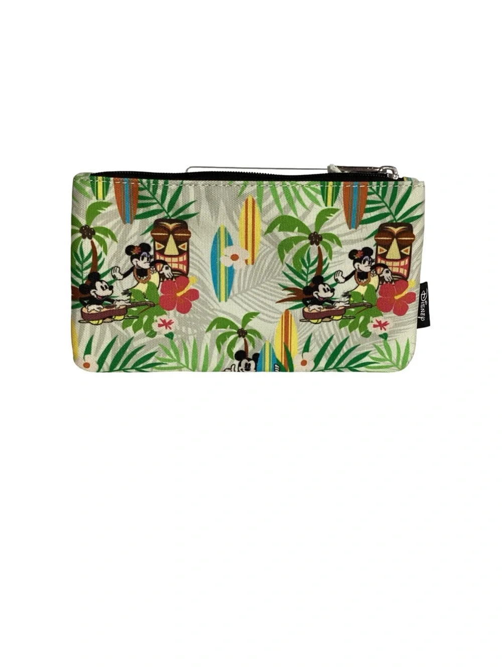 Loungefly Disney Mickey & Minnie Mouse Hawaiian Surf Zippered Pouch Cosmetic Bag